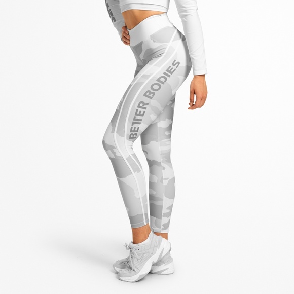 Better Bodies White Camo High Tights, Size S - Picture 1 of 3